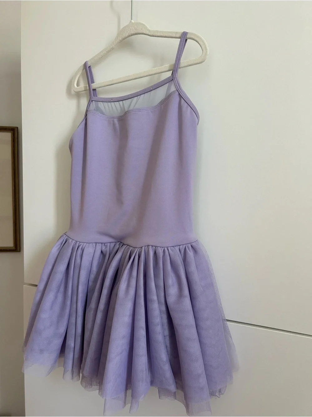 Mirella Lavender Spaghetti-Strap Tutu Dress